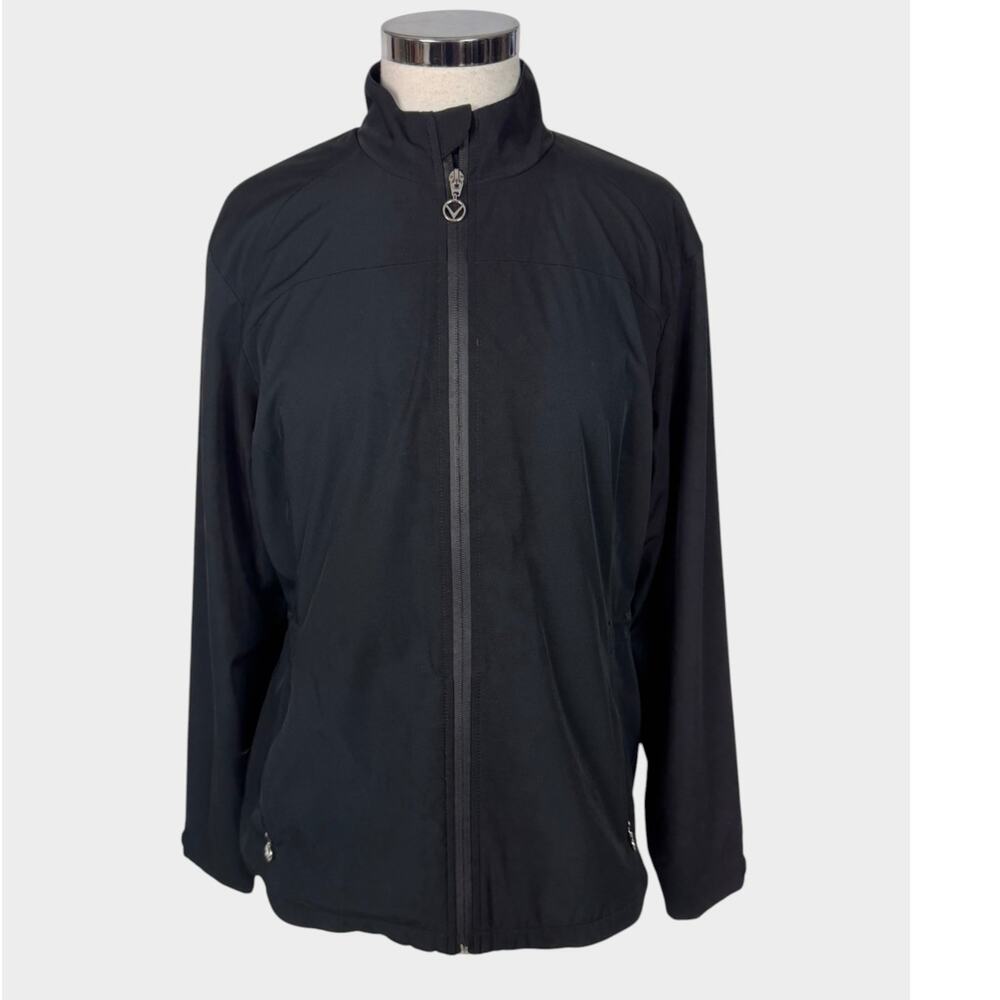 Callaway Weather Series Womens Medium Black Full Zip Jacket Polyester